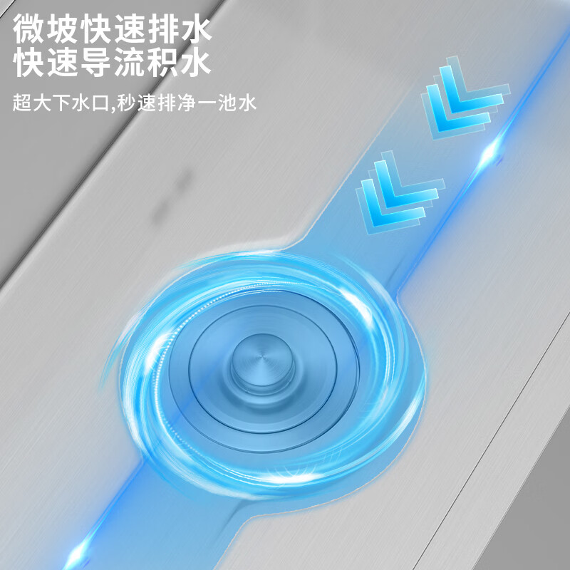 KEGOO large single-slot stainless steel kitchen sink dishwashing basin small size K8032