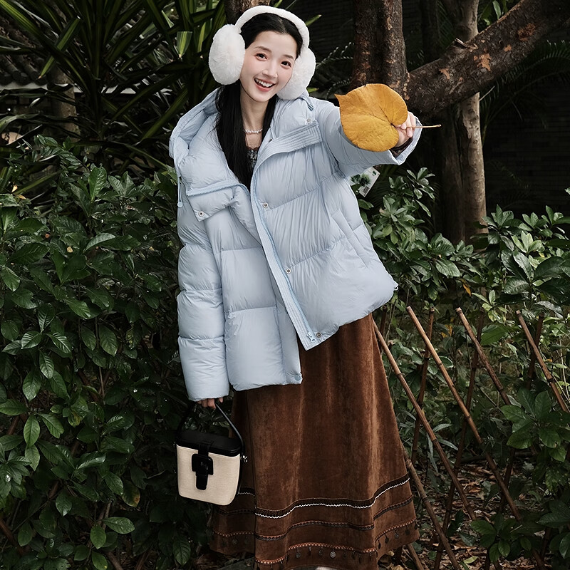 Wancaoyi (wancaoyi) 2025 winter new down jacket 509711559 light blue XS