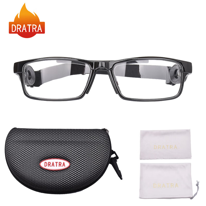 DRATRA myopia glasses football basketball sports goggles optical frame anti-fog and explosion-proof lenses anti-slip elastic band adjustable