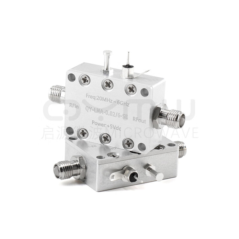 RF low noise amplifier 10G signal 22/33/40dB high linear gain LNA front 0.02-6G 20M-10G (33dB gain, SMA feed) With power adapter