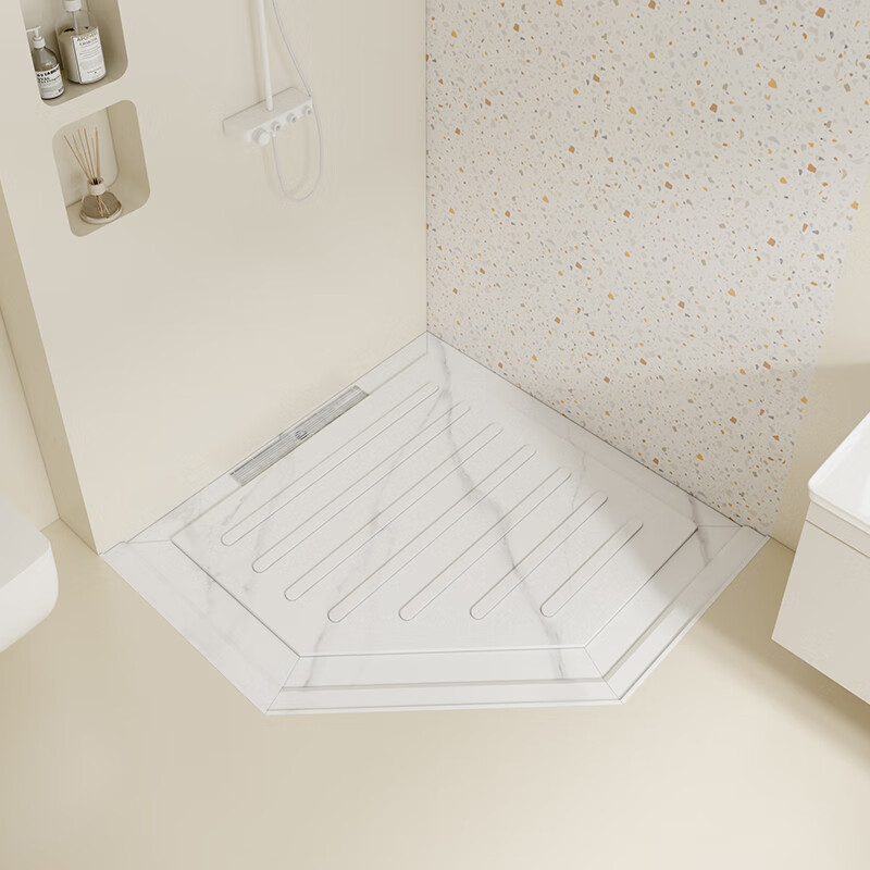 Fantasy Island Bathroom Anti-slip Stone Pedal Bathroom Sunken Shower Room Slate Shower Board Bathroom Footing Tile Floor Customized Shower Board 2-piece Set No Stone Base Square Number 1.0