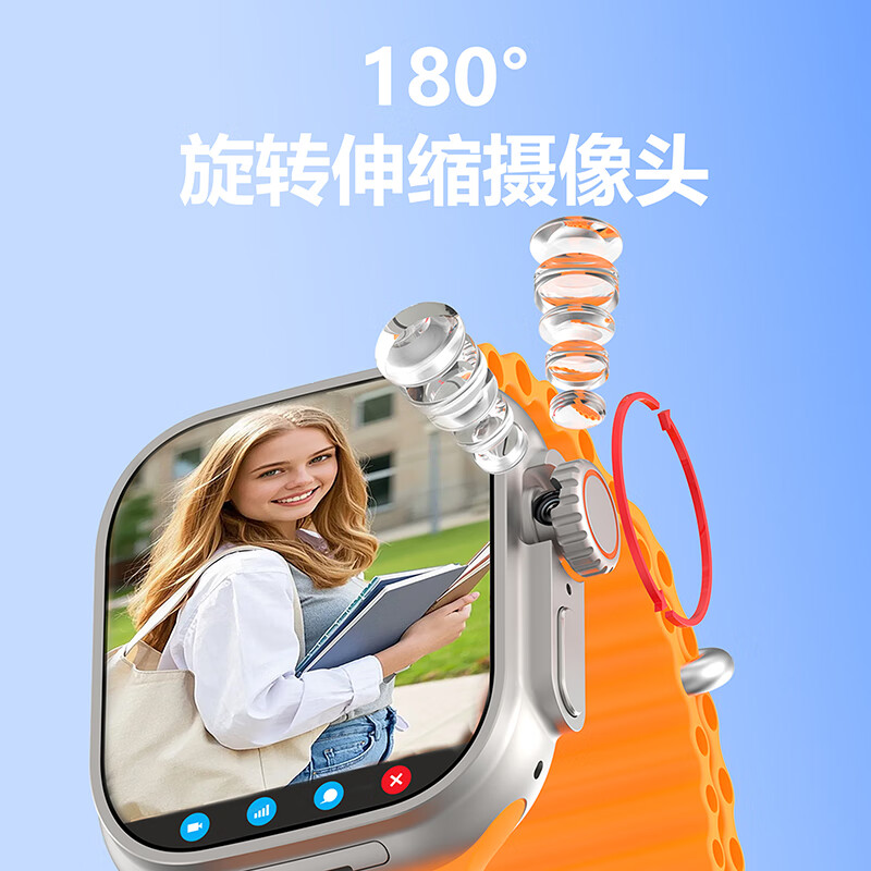 Huaqiangbei Watch Fingerprint Unlocking S11 Ultra2 Top Version 5G Full Netcom Morse Code Rotating Shooting Health Check Any Download Sports Student Dual System Smart Watch CD12 Max Fast Charging Version - Titanium Silver 4+64GB Dual System + Morse Code + Fingerprint Unlocking