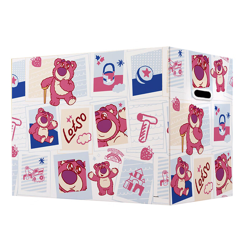 Box Disney moving carton Strawberry Bear with buckles 60*40*50 (3 large storage boxes storage and packing box