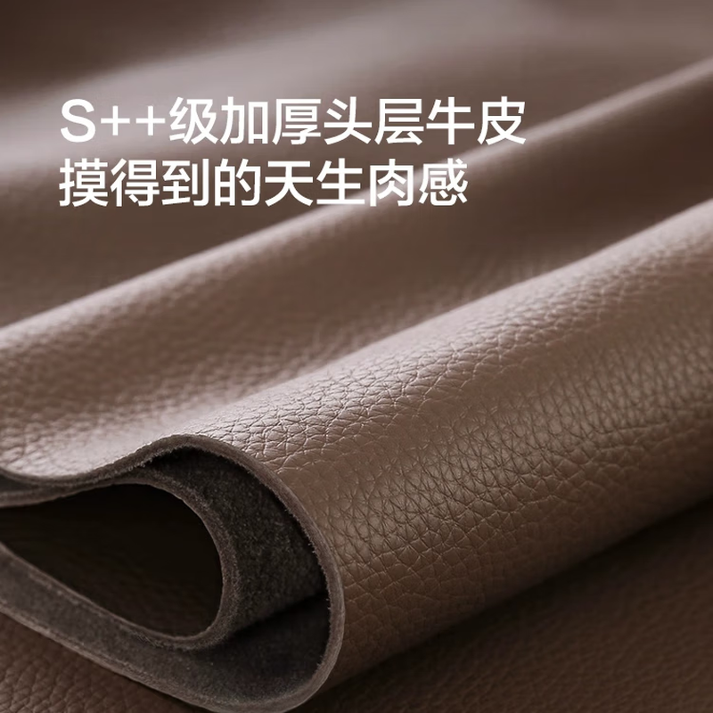 Fanzu 2025 new Lawrence Yunduo leather sofa, large and small, straight-row first-layer cowhide light luxury living room sofa