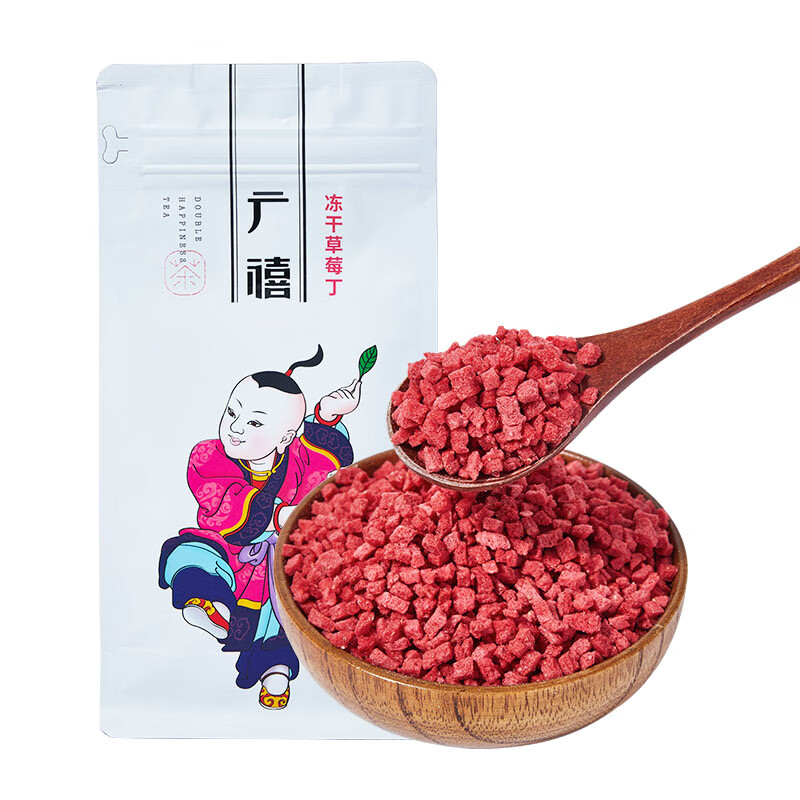 Guangxi Premium Freeze-dried Strawberry Crushed 100g Strawberry Dried Cake Dessert Snowflake Crispy Baking Commercial Decoration Raw Materials Ingredients Special