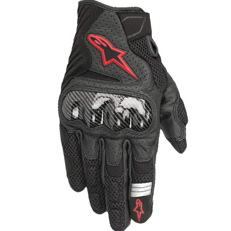 Alpinestars A-star motorcycle gloves spring, autumn and summer mesh breathable motorcycle riding gloves SMX-1 V2 black and red fluorescent color (Asian version) L