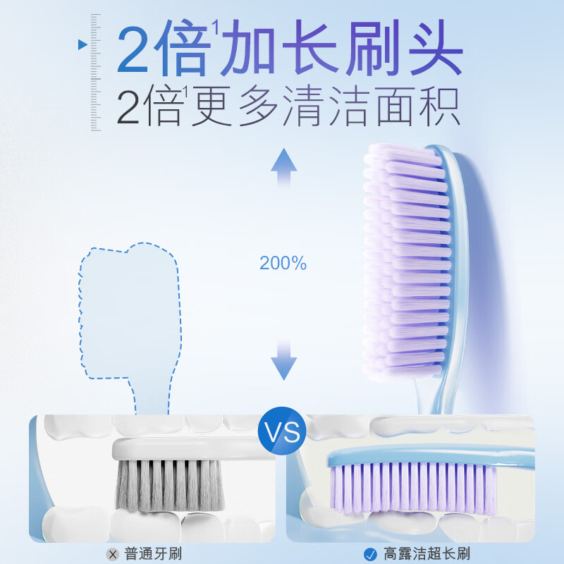 Colgate super long head toothbrush 70 holes adult toothbrush 4 soft bristles gum protection couple lazy toothbrush efficient cleaning large head