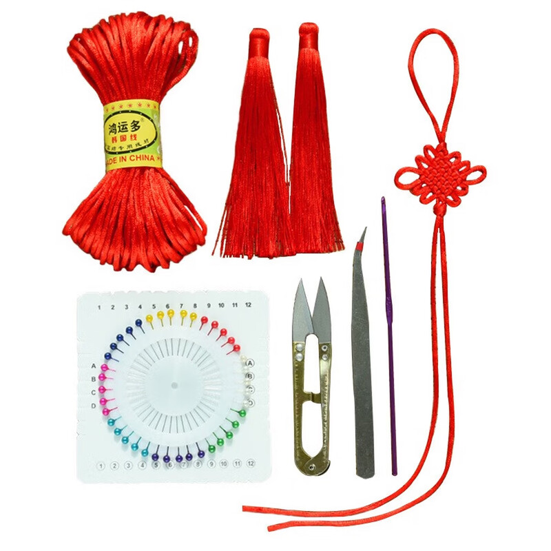 Aoyanlai Chinese knot material package rope No. 5 thread braided rope set DIY handmade class braiding material tool combination set Chinese knot novice entry set