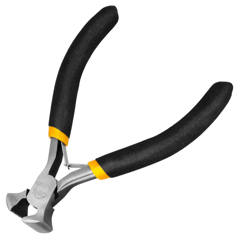 Deli plastic handle mini top cutting pliers high carbon steel nutcracker nail removal shoe repair pliers 4 inches