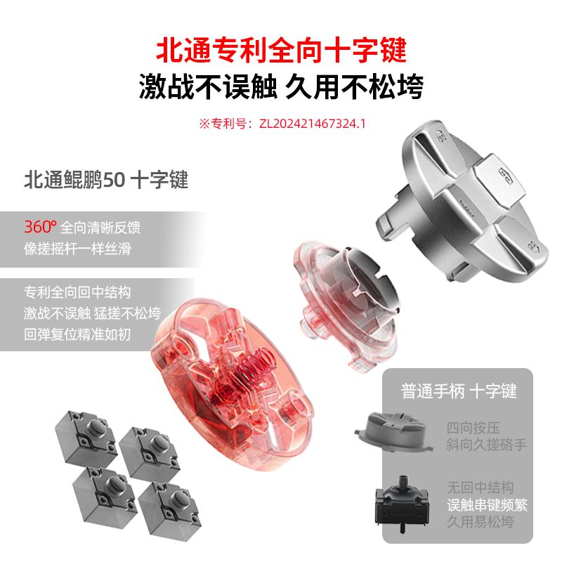 Beitong Kunpeng 50 second generation wireless game controller intelligent control bluetooth controller xbox computer PC mobile phone steam TV NSswitch2 vibration somatosensory Genshin Impact Pokémon ZA