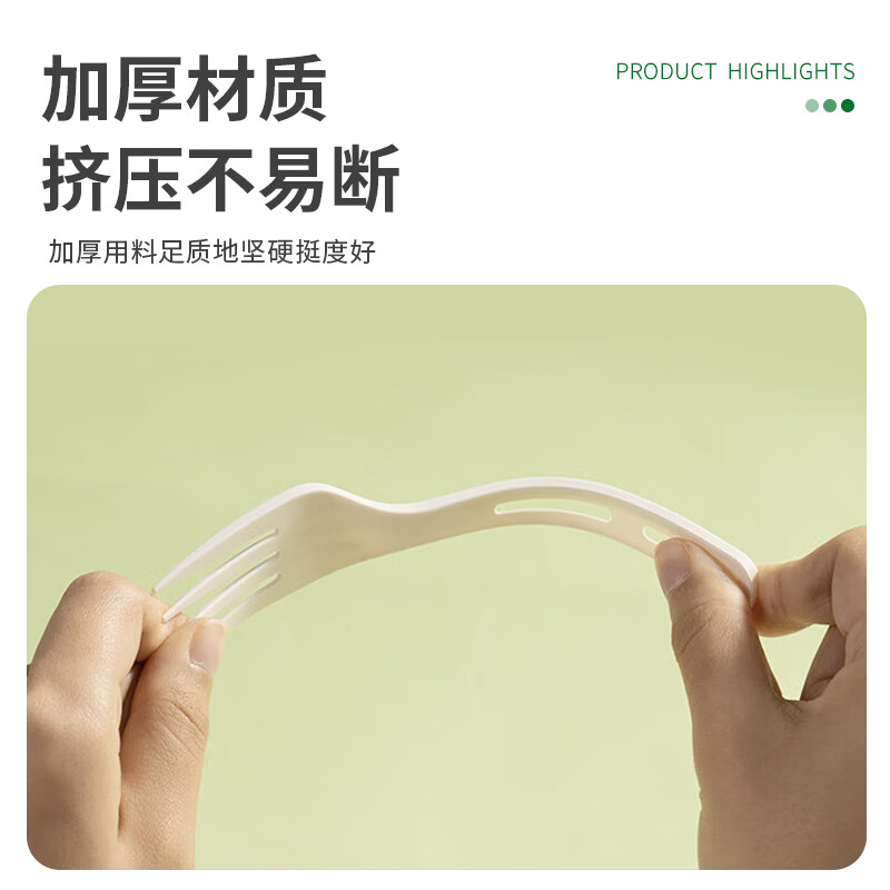 Enjoy Life Disposable Spoon Food Grade Thickened Spoon Corn Starch Table Spoon Dessert Takeaway Packaging Small Spoon 50 Pieces