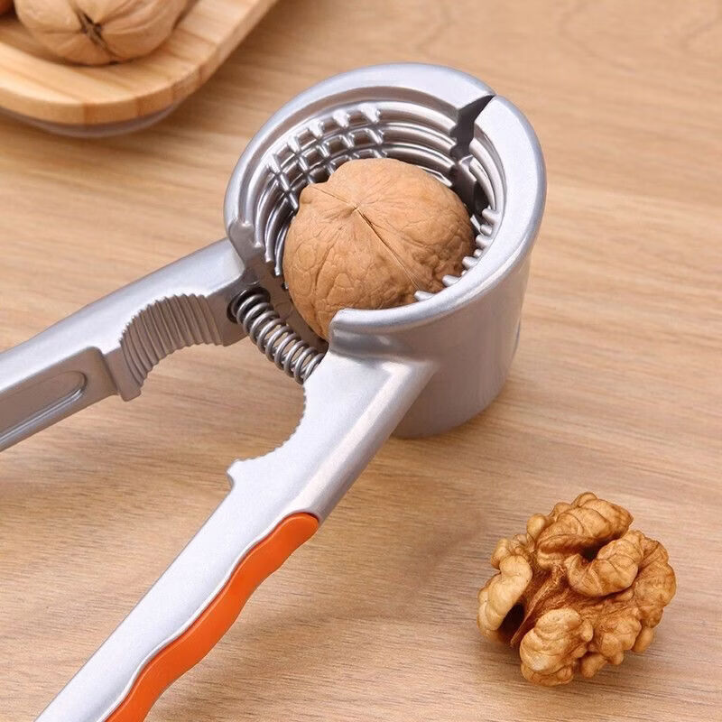 Walnut Clamp Peeling Pecan Pecan Tool Home Multifunctional Hazelnut Pliers ZI Home Use Thickened (Red Handle) for Opening Walnuts and Nuts
