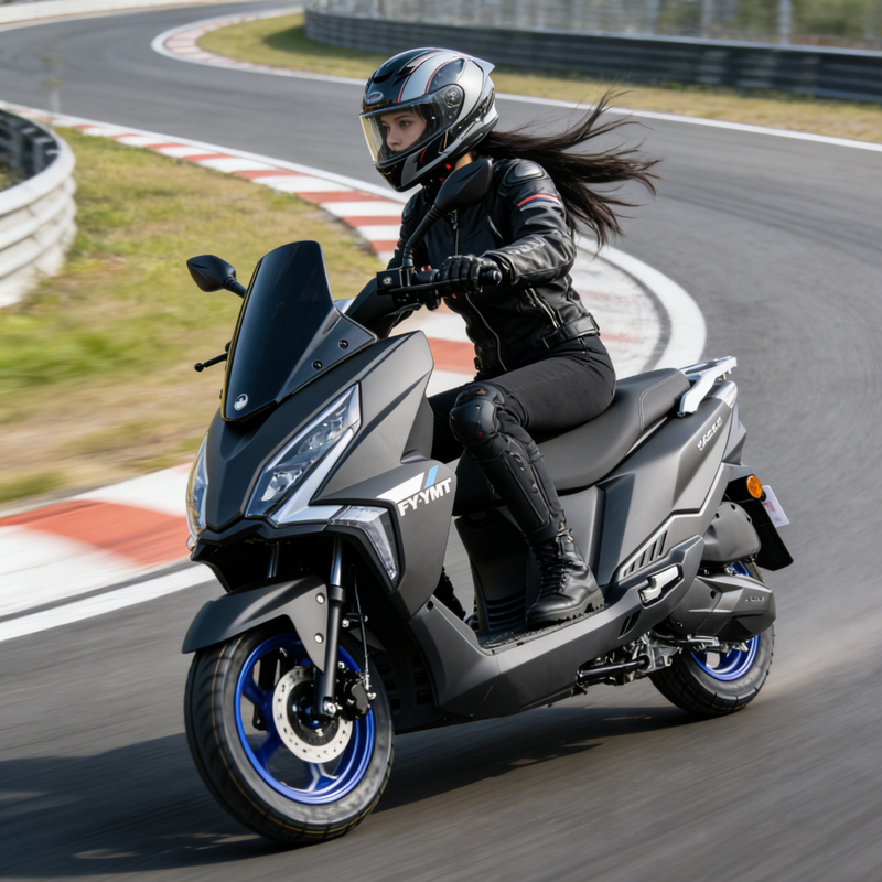 Flying Eagle UFR150 Expedition Edition Fuel Scooter, upgraded configuration, fuel-saving commuting, comes with 26 models of matte black guardrails