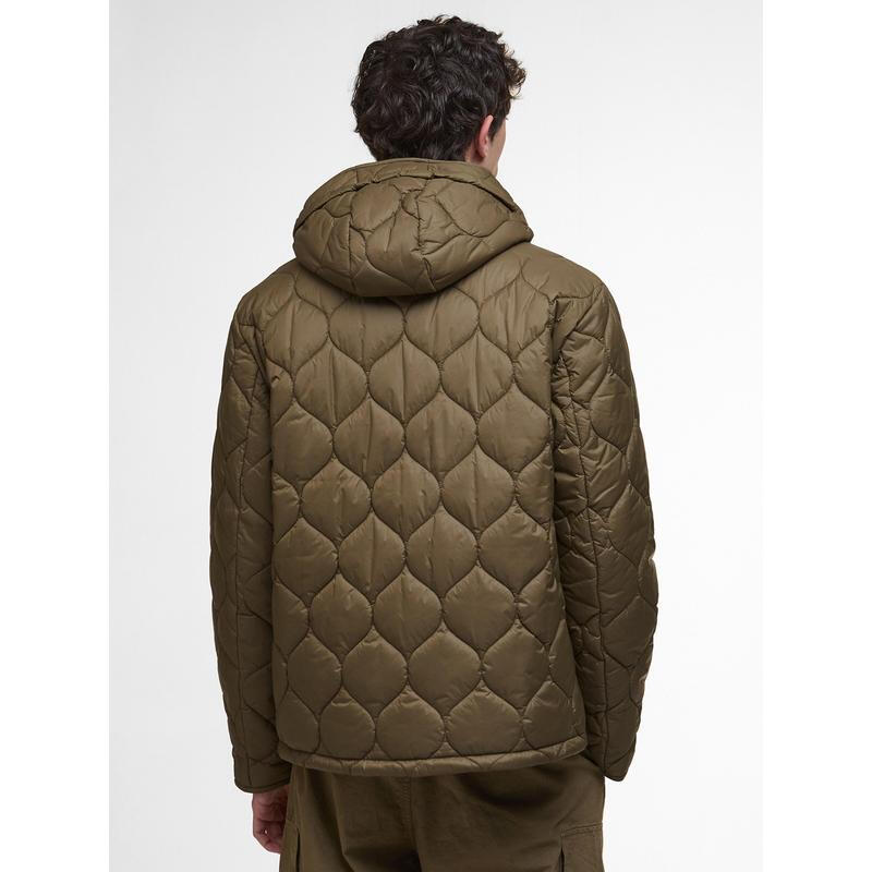 Barbour men's jacket warm windproof quilted plus velvet autumn and winter outdoor casual braun one size | M