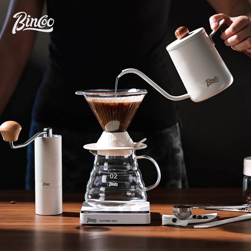 Bincoo hand-brewed coffee funnel smart cup v60 filter cup base soaking stir stick sharing pot utensil set