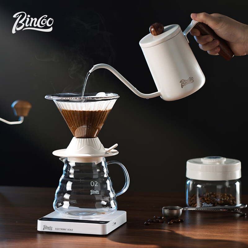 Bincoo hand-brewed coffee funnel smart cup v60 filter cup base soaking stir stick sharing pot utensil set