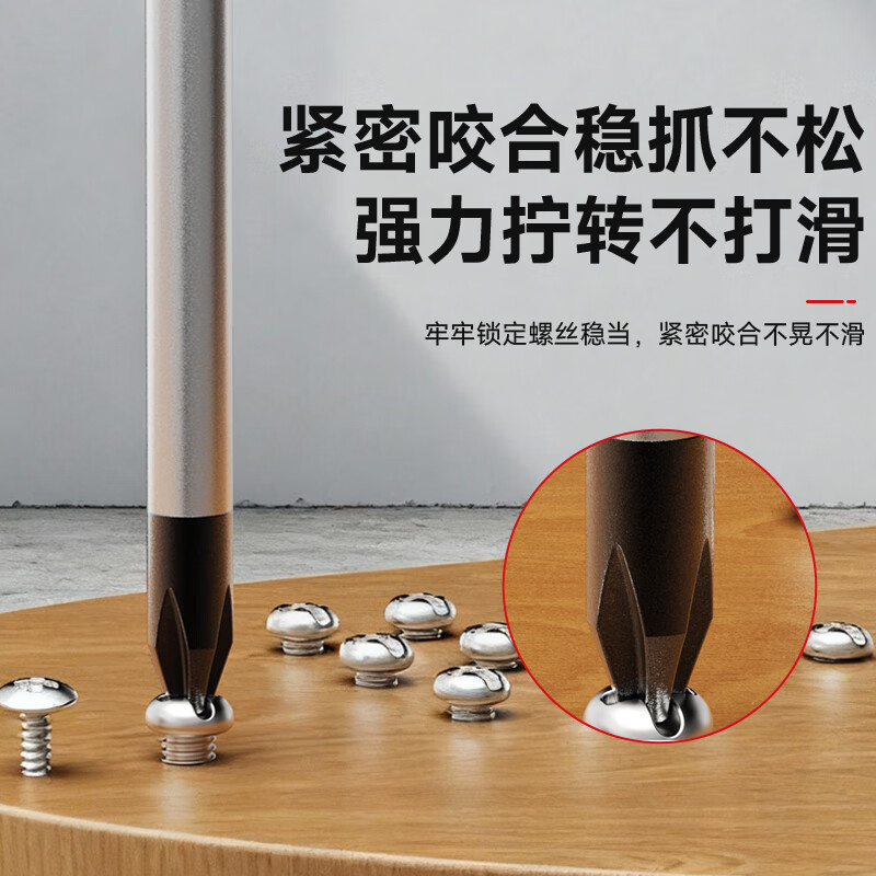 DELIXI strong magnetic screwdriver set cross-shaped screwdriver industrial-grade screwdriver household disassembly tool 2-piece set