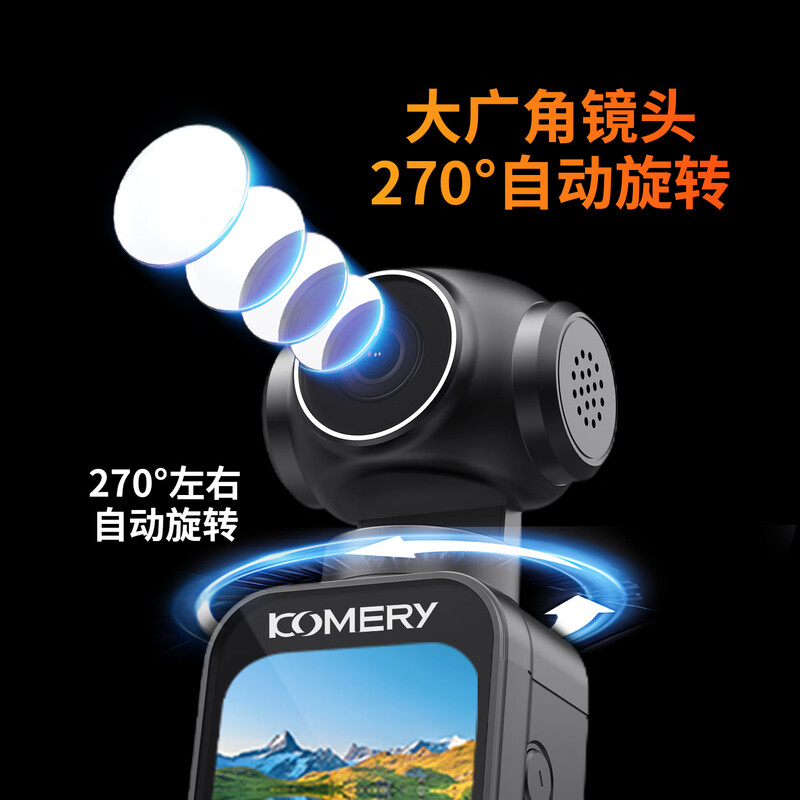 Black Cat Diary OX3 professional sports camera anti-shake touch screen cycling diving ski hiking recorder high-definition selfie motorcycle bicycle handheld horizontal and vertical vlog rotating lens