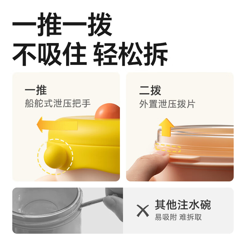 Royal Pet Baby Water Insulated PPSU Non-staple Food Bowl for Rice Noodles Special Constant Temperature Bowl Stainless Steel Tableware Set Clo Yellow 316L Stainless Steel Liner + Baby PPSU Spoon