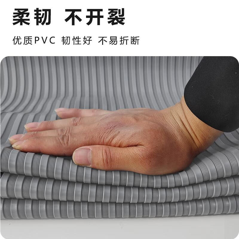 Anti-slip floor mat outdoor commercial PVC thickened beef tendon rubber mat outside the door anti-fouling carpet insulating rubber floor glue gray gold stripe tear-resistant 1.3 meters width length 2 meters price