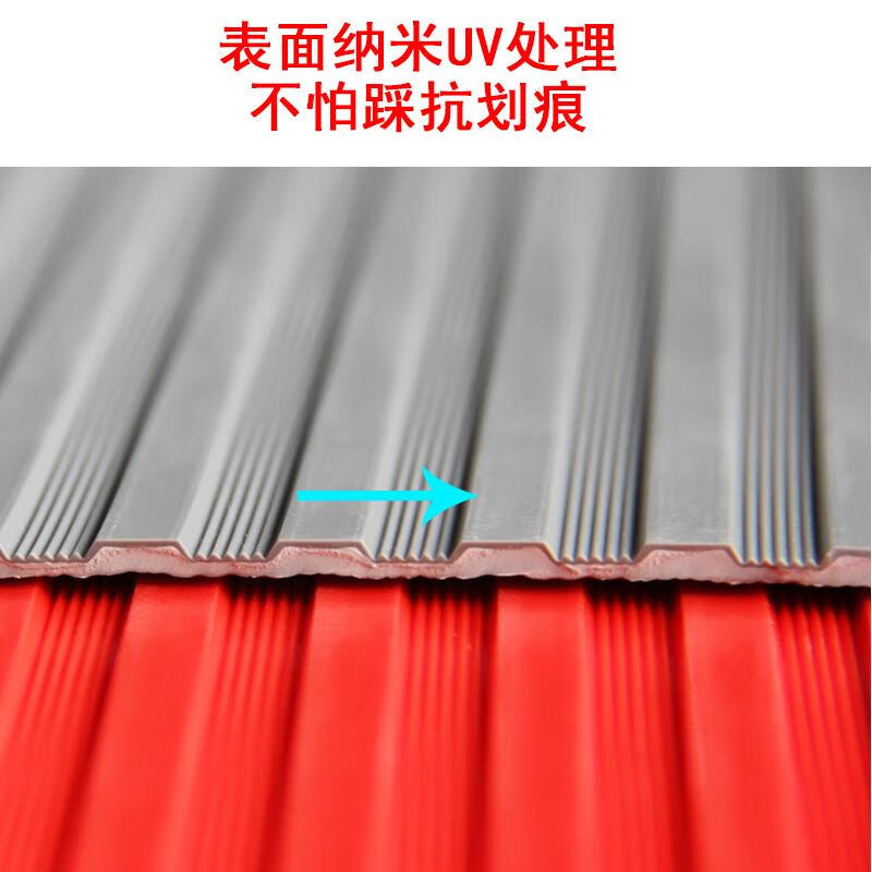 Anti-slip floor mat outdoor commercial PVC thickened beef tendon rubber mat outside the door anti-fouling carpet insulating rubber floor glue gray gold stripe tear-resistant 1.3 meters width length 2 meters price