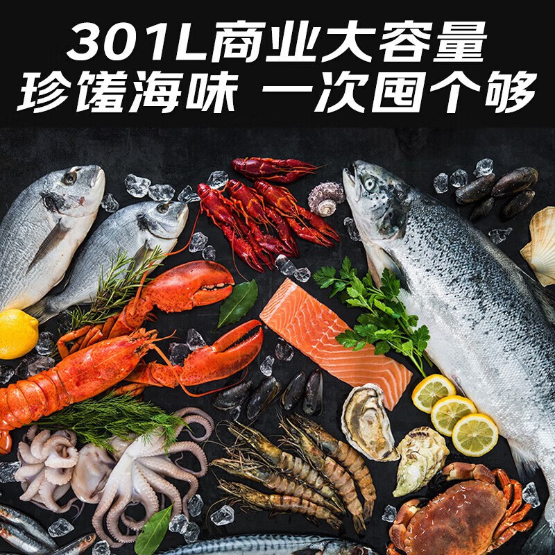 Midea 301 liters ultra-low temperature - 60 degrees freezer home commercial large-capacity cryogenic quick-freezing refrigerator seafood cell-level freezer precious seafood tuna 201 liters ultra-low temperature minus 70 degrees DW-65W201