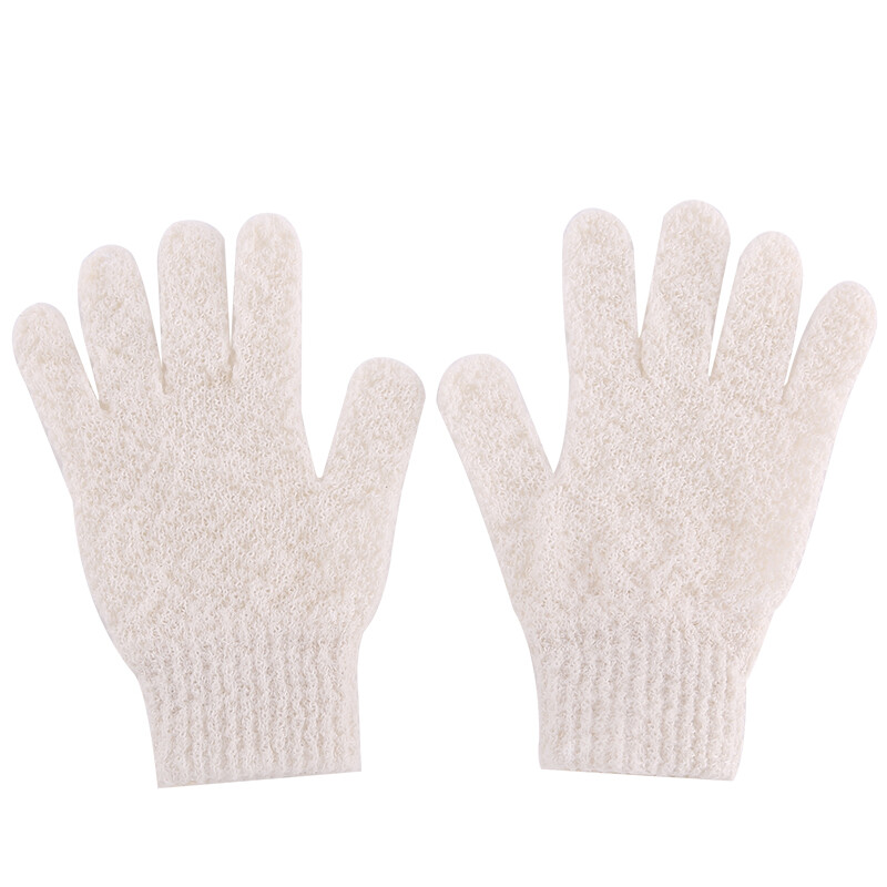 Japanese Fasola bath wipes, five-finger bath towels, back-pull strips, long bath sponges, white five-finger bath gloves (one pair)