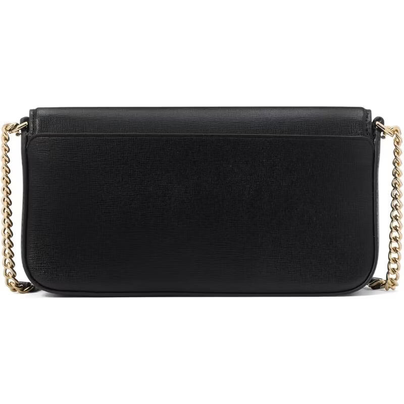 KATE SPADE women's wallet, scratch-resistant and wear-resistant, daily carry, lightweight, multi-functional storage, black Saffiano leather, Black ONE SIZE