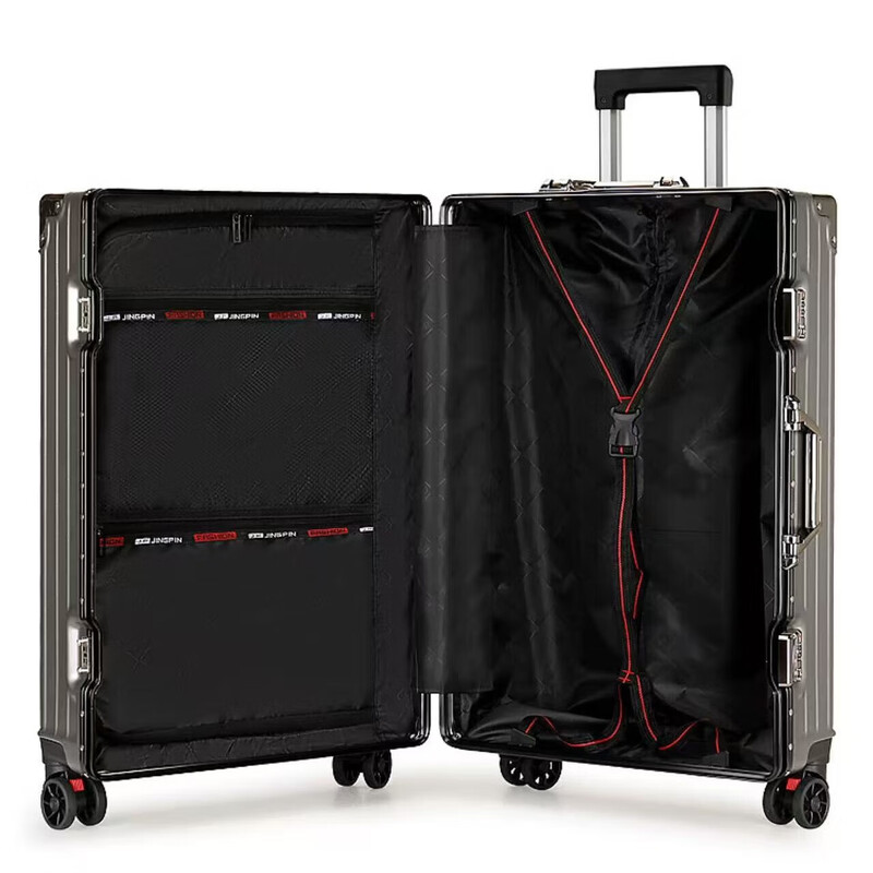 2 aluminum frame suitcases 20 inches boarding travel trolley case 24 inches large capacity password box Jing Tokyo Hi self-operated gray 24 inches