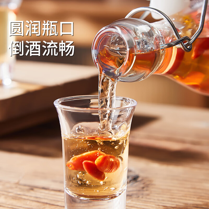 Baijie wine bottle empty bottle glass bubble wine bottle sealed bubble wine special wine tank container red wine home-brewed bottle 500ml