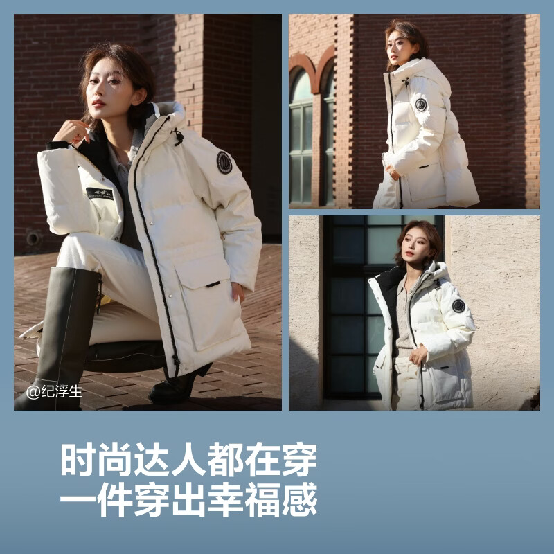 Bosideng Winter Down Jacket Goose Down Women's Thickened Hooded Fashion Mall Hot Sale Same Style New Year Red Jacket