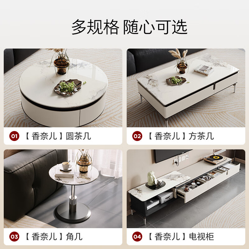 KUKA Modern Simple Crystal Diamond Microcrystal Corner Table 2025 New Living Room Side Table Sofa Side Table DS7233TB