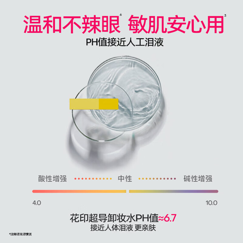 Huayin Fresh Cleansing Makeup Remover (Superconducting Type) 380ml*2+Cosmetic Cotton Eye and Lip Makeup Remover Facial New Year Gift for Women