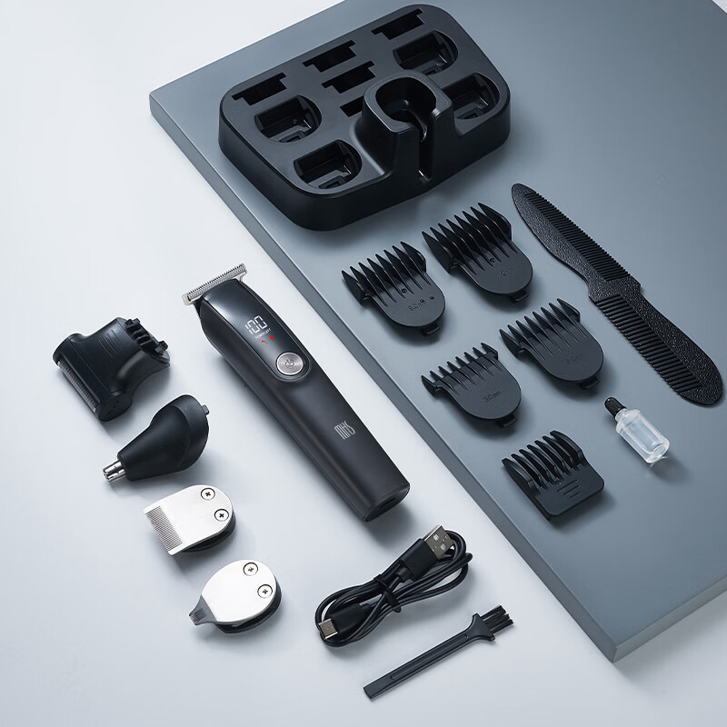 Mks multifunctional hair clipper shaving nose hair trimming sideburn carving oil head electric hair clipper electric clipper home self-made hair clipper shearing shaving hair removal five-in-one NV8708B