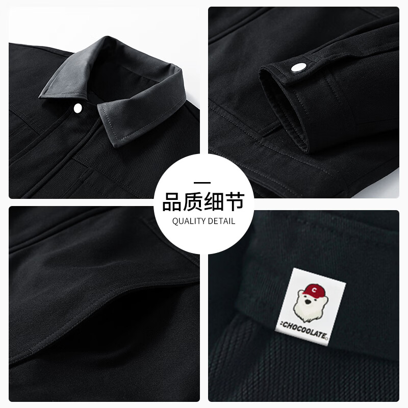 CHOCOOLATEit trendy lapel jacket for men in autumn and winter, versatile, comfortable and relaxed casual jacket, olive 3XL