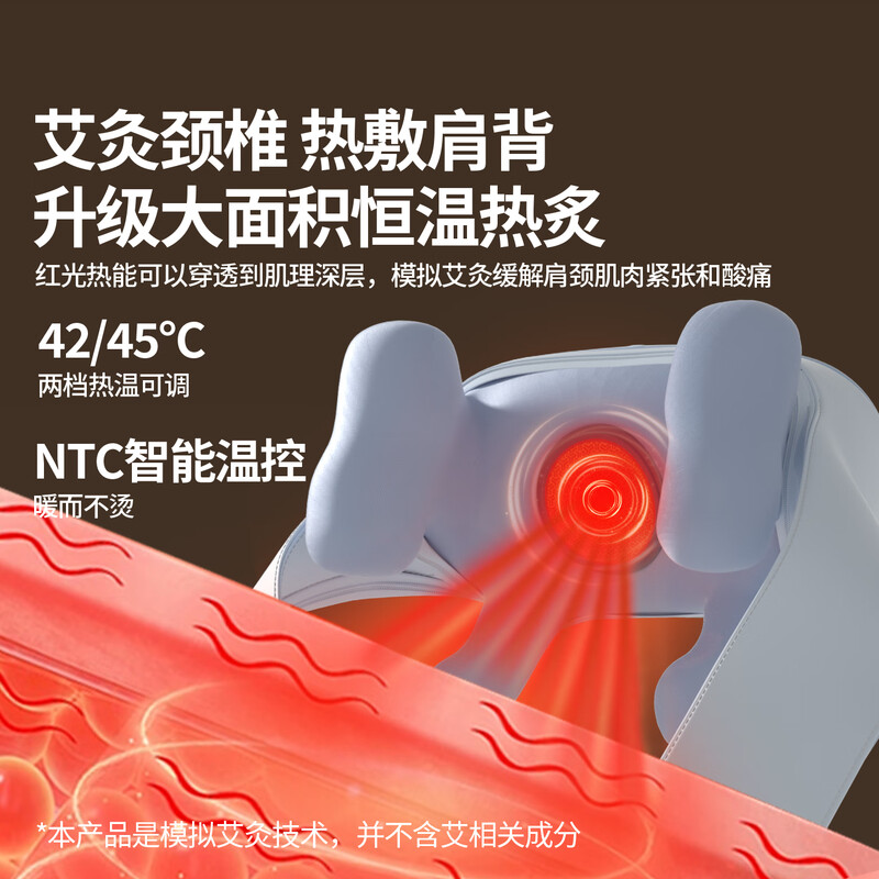 Miaojie R3 Supreme Upgraded Version Cervical Massager Shoulder and Neck Massager Massage Shawl Hot Compress Trapezius Shoulder, Waist, Leg and Back Massage for Elders Birthday and New Year Gifts for Men and Women Blue