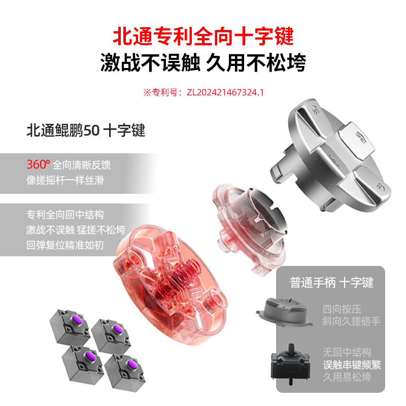 Beitong Kunpeng 50 second generation wireless game controller intelligent control bluetooth controller xbox computer PC mobile phone steam TV NSswitch2 vibration somatosensory original god Pokémon ZA