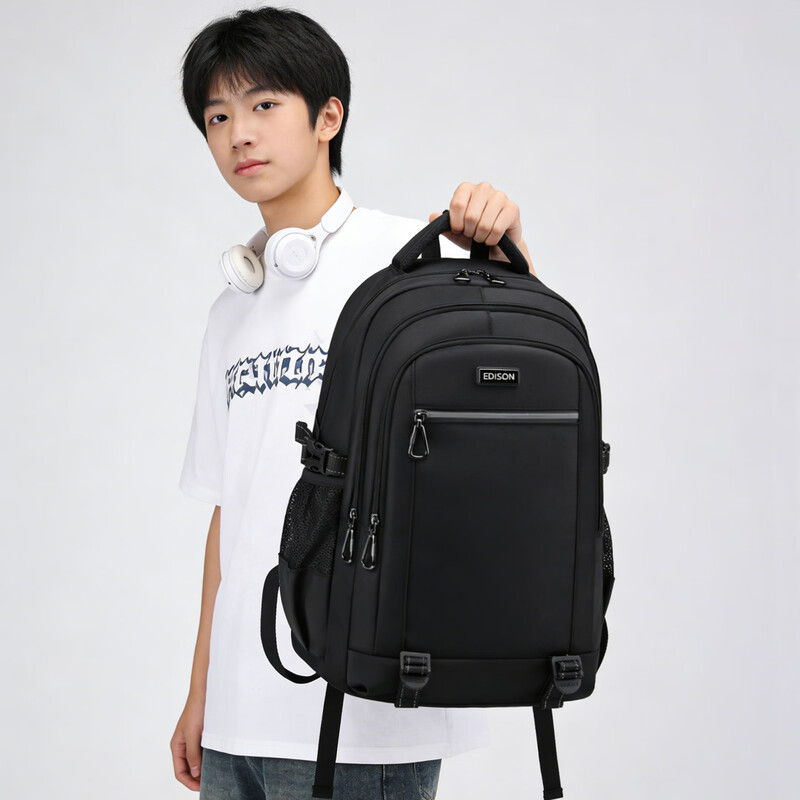 Edison Edison high school student school bag junior high school college student large capacity reflective backpack travel backpack K051-1G