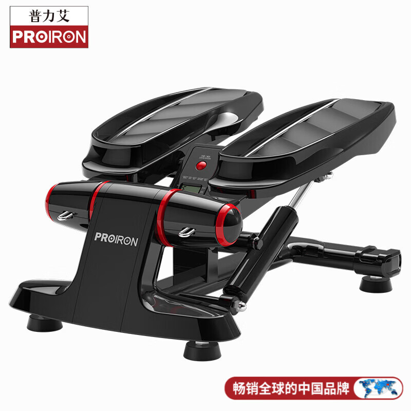 PROIRON Stepper Home Stair Climber Waist Beauty Machine Installation-free Treadmill Intelligent Hydraulic In-situ Climbing Machine Black Flagship Model Sports Pull Rope | Made of Stainless Steel