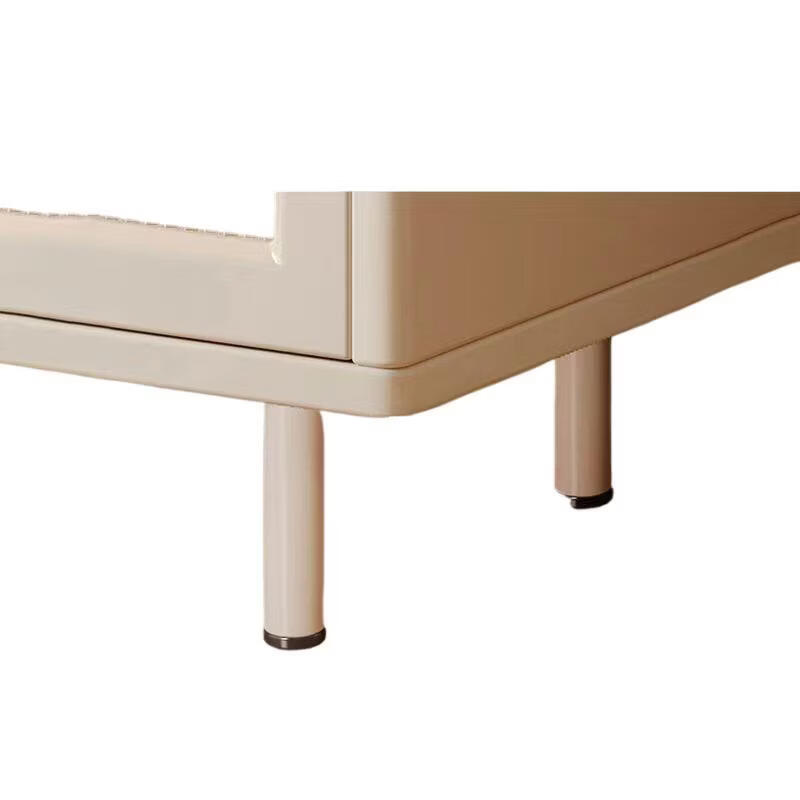 He Jiagong sideboard wall-mounted integrated storage cabinet living room water cabinet dining table bucket cabinet storage home kitchen cabinet milk white 60X40X92cm