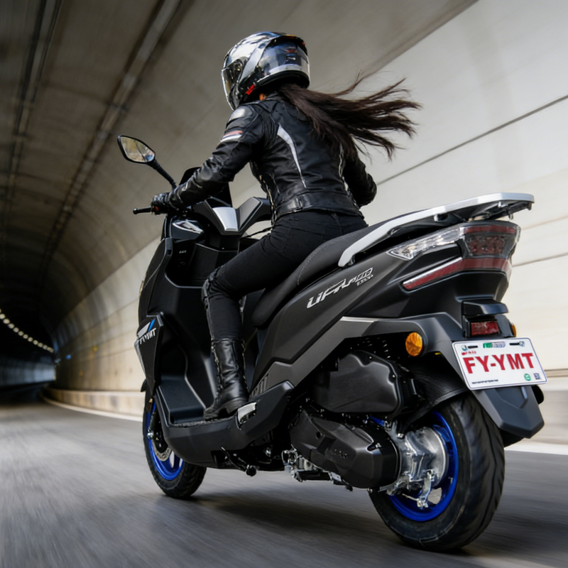Flying Eagle UFR150 Expedition Edition Fuel Scooter, upgraded configuration, fuel-saving commuting, comes with 26 models of matte black guardrails