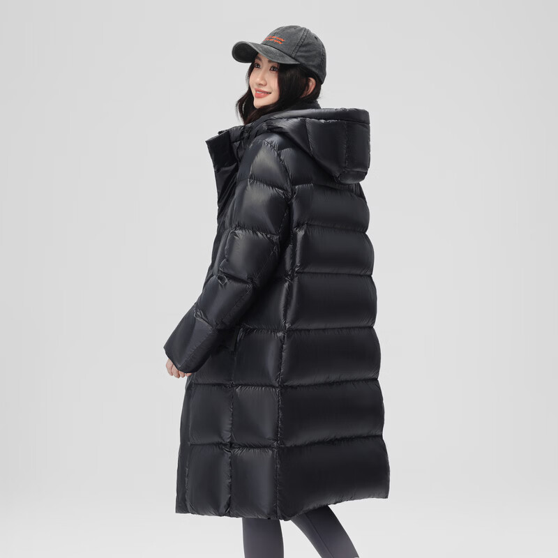 Flying in the Snow Obsidian Goose Down Cheng Yi recommends the new H version thickened hooded goose down jacket down jacket