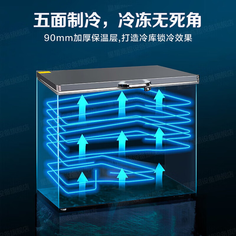 Star (XINGX) brand freezer commercial large-capacity freezer fully frozen ultra-low temperature 40 degrees 60 degrees deep-freezing quick-frozen seafood cabinet double-door refrigeration and freezing conversion cabinet tea cabinet ultra-low temperature-60 200 liters DW-60W200DS