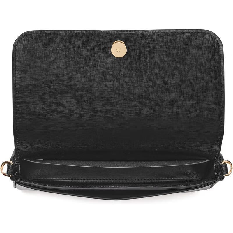KATE SPADE women's wallet, scratch-resistant and wear-resistant, daily carry, lightweight, multi-functional storage, black Saffiano leather, Black ONE SIZE