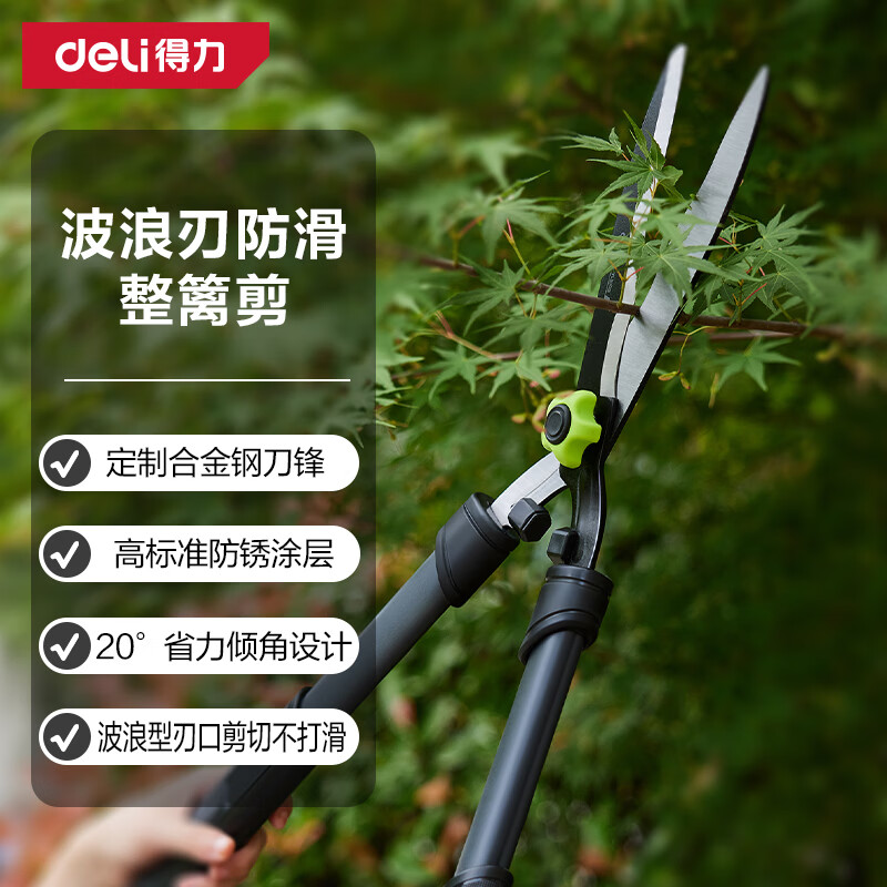 Deli Gardening Fruit Branch Scissors, Greening Tools, Garden Lawn Flower Scissors, Pruning Scissors, Garden Scissors, Hedge Shears, Standard Model - Wave Blade, Professional Grade Hedge Shears