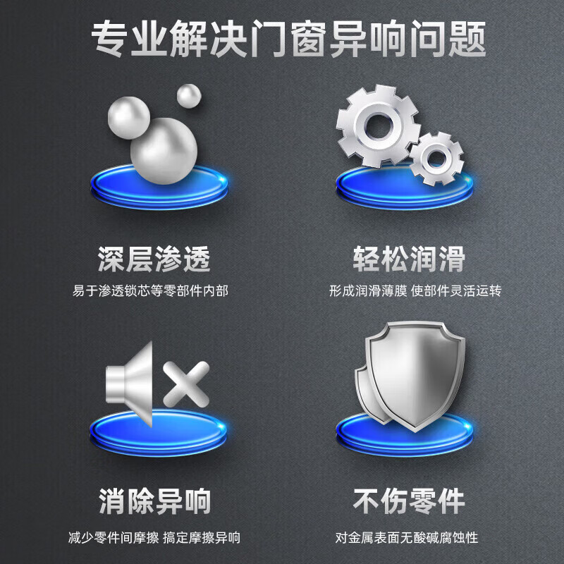 WD-40 household door lock lubricant 160ml mechanical door and window lock lubricant hinge bearing core hole sewing machine oil door and window lock lubricant special type