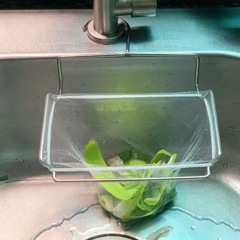 Pupan stainless steel sink filter kitchen sink washing dishes kitchen waste drain drain leftovers drain basket sticky filter rack 100 nets