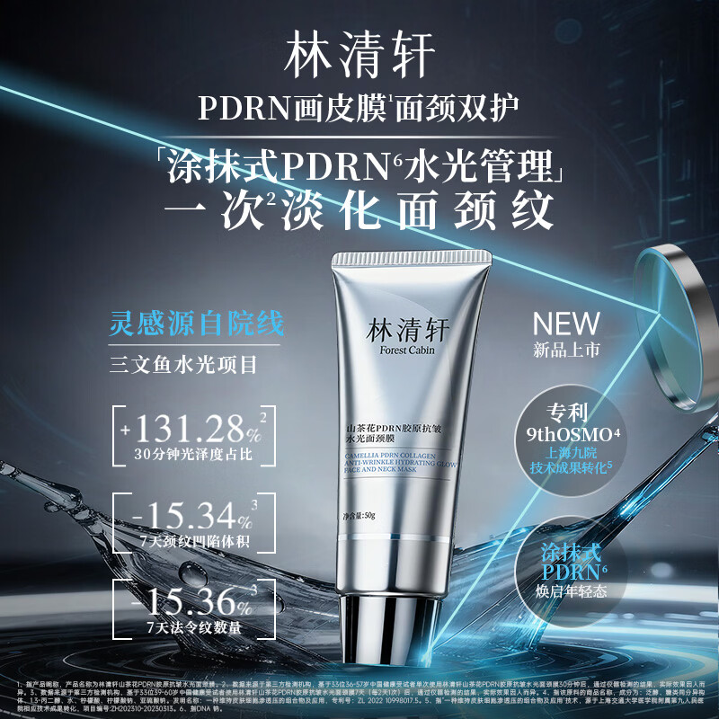 Lin Qingxuan Camellia PDRN Collagen Anti-Wrinkle Hydrating Neck Mask 5g Early Access Valentine's Day Gift