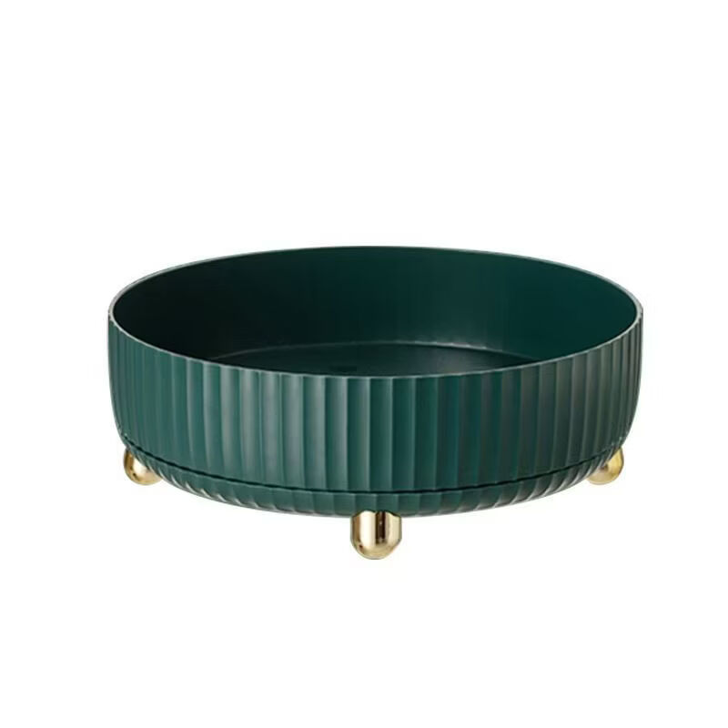 Fantasy Kitchen Rotating Condiment Storage Rack Multifunctional 360 Degree Seasoning Soy Sauce and Vinegar Storage Rack Light Luxury Fruit Plate Ordinary Style White Sundry Storage 0 Rotation/Can Hold 2 Bottles