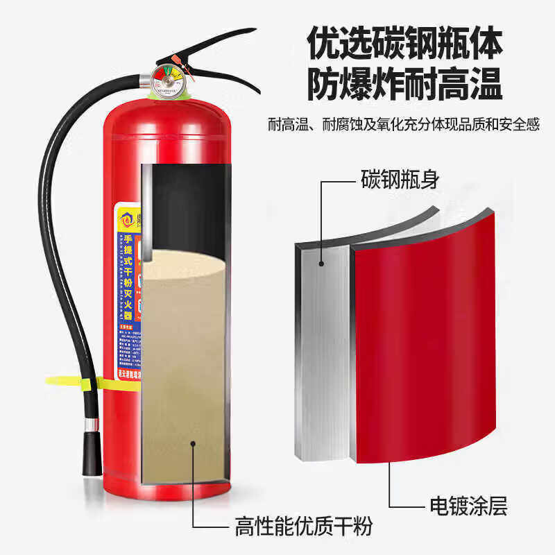 OEMG portable new national standard fire extinguisher 4kg dry powder household store factory dedicated commercial 2kg3kg4kg5kg 4kg including nozzle 2025 new national standard
